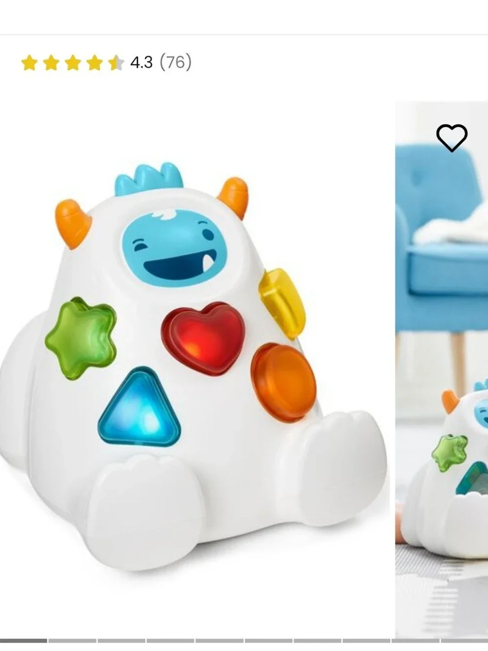 Skip Hop Baby Explore & More Shape Sort & Spin Yeti
